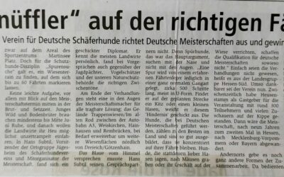 Fährtengelände rund um Heusenstamm und die Deutsche Jugendmeisterschaft