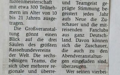 Deutsche Jugend- und Juniorenmeisterschaft am Martinsee