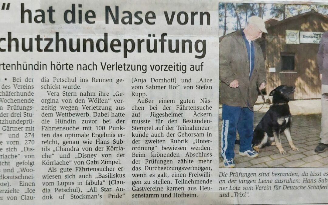 Prüfungsteilnahme beim befreundeten Verein in Jügesheim