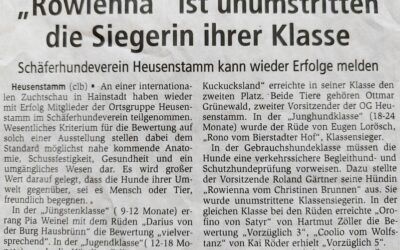 Erfolge für Heusenstammer Schäferhunde