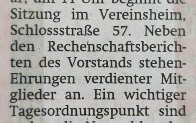 Jahreshauptversammlung 2011