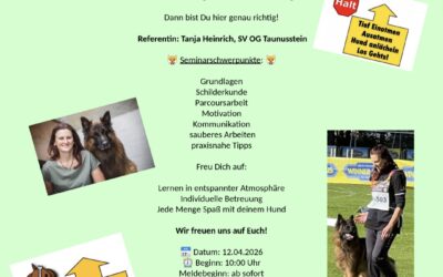 Rally-Obedience-Seminar mit Tanja Heinrich am 12.04.2026