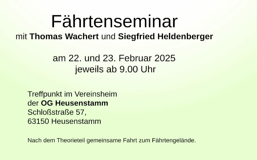 OG Heusenstamm lädt ein
