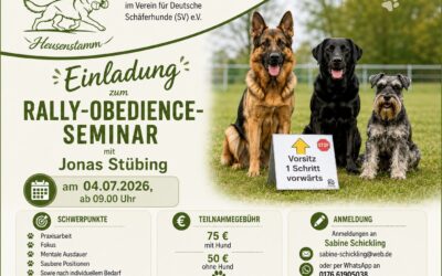 Seminar – Rallye-Obedience mit Jonas Stübing am 04. Juli 2026